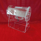 Maxbell Acrylic Raffle Drum Raffle Ticket Box for Company Party Tickets Family Games