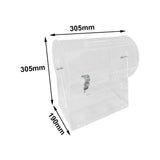 Maxbell Acrylic Raffle Drum Raffle Ticket Box for Company Party Tickets Family Games