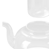 Maxbell Clear Glass Teapot 600ml Tea Kettle Streamlined Outlet Mouth Elegant Tea Pot