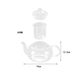 Maxbell Clear Glass Teapot 600ml Tea Kettle Streamlined Outlet Mouth Elegant Tea Pot