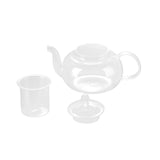 Maxbell Clear Glass Teapot 600ml Tea Kettle Streamlined Outlet Mouth Elegant Tea Pot