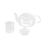 Maxbell Clear Glass Teapot 600ml Tea Kettle Streamlined Outlet Mouth Elegant Tea Pot