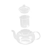 Maxbell Clear Glass Teapot 600ml Tea Kettle Streamlined Outlet Mouth Elegant Tea Pot
