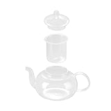 Maxbell Clear Glass Teapot 600ml Tea Kettle Streamlined Outlet Mouth Elegant Tea Pot