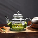 Maxbell Clear Glass Teapot 600ml Tea Kettle Streamlined Outlet Mouth Elegant Tea Pot