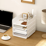 Maxbell 4x Letter Paper Tray Multipurpose Folder Document Paper Organizer for School Vertical Clear