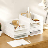 Maxbell 4x Letter Paper Tray Multipurpose Folder Document Paper Organizer for School Vertical Clear