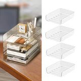 Maxbell 4x Letter Paper Tray Multipurpose Folder Document Paper Organizer for School Vertical Clear