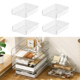 Maxbell 4x Letter Paper Tray Multipurpose Folder Document Paper Organizer for School Vertical Clear