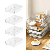 Maxbell 4x Letter Paper Tray Multipurpose Folder Document Paper Organizer for School Vertical Clear