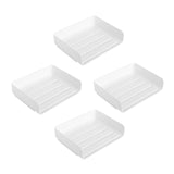 Maxbell 4x Letter Paper Tray Multipurpose Folder Document Paper Organizer for School Horizontal White