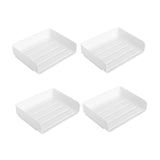 Maxbell 4x Letter Paper Tray Multipurpose Folder Document Paper Organizer for School Horizontal White