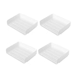 Maxbell 4x Letter Paper Tray Multipurpose Folder Document Paper Organizer for School Horizontal White