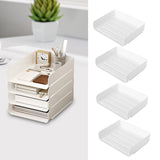 Maxbell 4x Letter Paper Tray Multipurpose Folder Document Paper Organizer for School Horizontal White