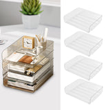 Maxbell 4x Letter Paper Tray Multipurpose Folder Document Paper Organizer for School Horizontal Clear