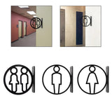 Maxbell Toilet Sign Removable Men Women Plaque for Office Building Mall Public Place Male and Female