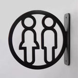 Maxbell Toilet Sign Removable Men Women Plaque for Office Building Mall Public Place Male and Female