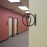 Maxbell Toilet Sign Removable Men Women Plaque for Office Building Mall Public Place Male