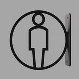 Maxbell Toilet Sign Removable Men Women Plaque for Office Building Mall Public Place Male