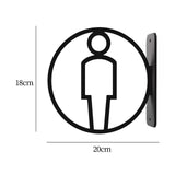 Maxbell Toilet Sign Removable Men Women Plaque for Office Building Mall Public Place Male