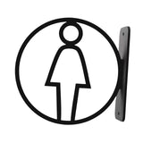 Maxbell Toilet Sign Removable Men Women Plaque for Office Building Mall Public Place Female