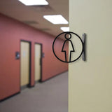 Maxbell Toilet Sign Removable Men Women Plaque for Office Building Mall Public Place Female