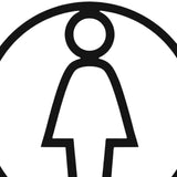 Maxbell Toilet Sign Removable Men Women Plaque for Office Building Mall Public Place Female