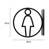 Maxbell Toilet Sign Removable Men Women Plaque for Office Building Mall Public Place Female