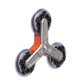 Maxbell 2x Replacement Triangle Stair Climbing Wheels Triangular Luggage Cart Wheels Orange