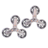Maxbell 2x Replacement Triangle Stair Climbing Wheels Triangular Luggage Cart Wheels Orange