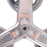 Maxbell 2x Replacement Triangle Stair Climbing Wheels Triangular Luggage Cart Wheels Orange