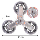 Maxbell 2x Replacement Triangle Stair Climbing Wheels Triangular Luggage Cart Wheels Orange