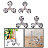 Maxbell 2x Replacement Triangle Stair Climbing Wheels Triangular Luggage Cart Wheels Orange