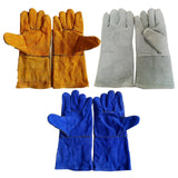 Maxbell PU Leather Welding Gloves Fire Resistant Work Gloves for Build Oven Grilling Yellow