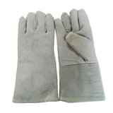 Maxbell PU Leather Welding Gloves Fire Resistant Work Gloves for Build Oven Grilling White