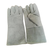 Maxbell PU Leather Welding Gloves Fire Resistant Work Gloves for Build Oven Grilling White