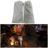 Maxbell PU Leather Welding Gloves Fire Resistant Work Gloves for Build Oven Grilling White