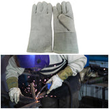 Maxbell PU Leather Welding Gloves Fire Resistant Work Gloves for Build Oven Grilling White