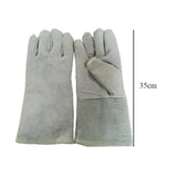 Maxbell PU Leather Welding Gloves Fire Resistant Work Gloves for Build Oven Grilling White