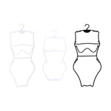 Maxbell Swimsuit Hanger Bikini Swimwear Hanging Rack for Boutiques Window Beachwear Women White
