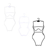 Maxbell Swimsuit Hanger Bikini Swimwear Hanging Rack for Boutiques Window Beachwear Women White