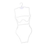 Maxbell Swimsuit Hanger Bikini Swimwear Hanging Rack for Boutiques Window Beachwear Women White