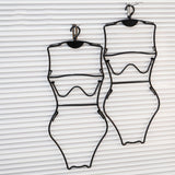 Maxbell Swimsuit Hanger Bikini Swimwear Hanging Rack for Boutiques Window Beachwear Women Black