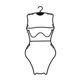 Maxbell Swimsuit Hanger Bikini Swimwear Hanging Rack for Boutiques Window Beachwear Women Black