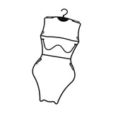 Maxbell Swimsuit Hanger Bikini Swimwear Hanging Rack for Boutiques Window Beachwear Women Black