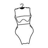 Maxbell Swimsuit Hanger Bikini Swimwear Hanging Rack for Boutiques Window Beachwear Women Black