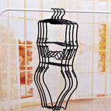 Maxbell Swimsuit Hanger Bikini Swimwear Hanging Rack for Boutiques Window Beachwear Women Black