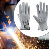 Maxbell Welding Welder Gloves Wear Resistant Protection Short Breathable Work Gloves