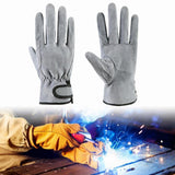 Maxbell Welding Welder Gloves Wear Resistant Protection Short Breathable Work Gloves