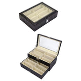 Maxbell Display Case Jewelry Collection Case Storage Organizer Showcase Glasses Case 8 Grids